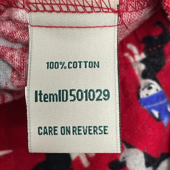 L.L. Bean Flannel Sleep Pants Red Winter Dog Print XL - Picture 14 of 16